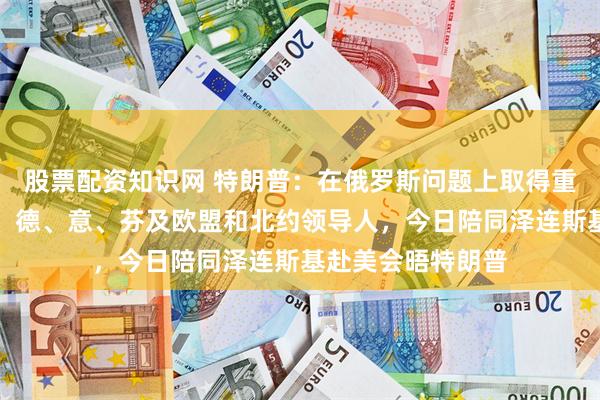 股票配资知识网 特朗普：在俄罗斯问题上取得重大进展！英、法、德、意、芬及欧盟和北约领导人，今日陪同泽连斯基赴美会晤特朗普